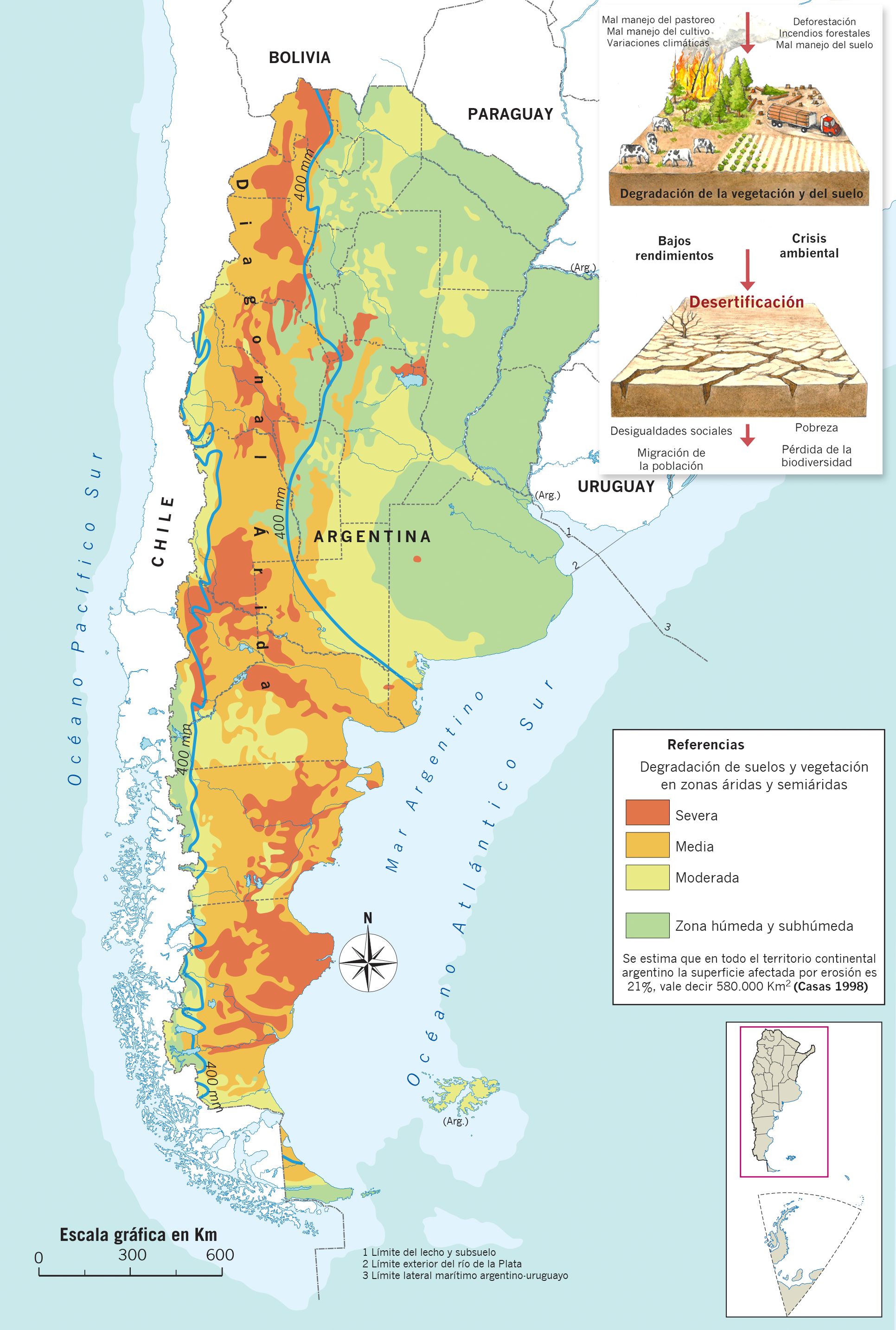 Imagen Mapa desertificación Argentina