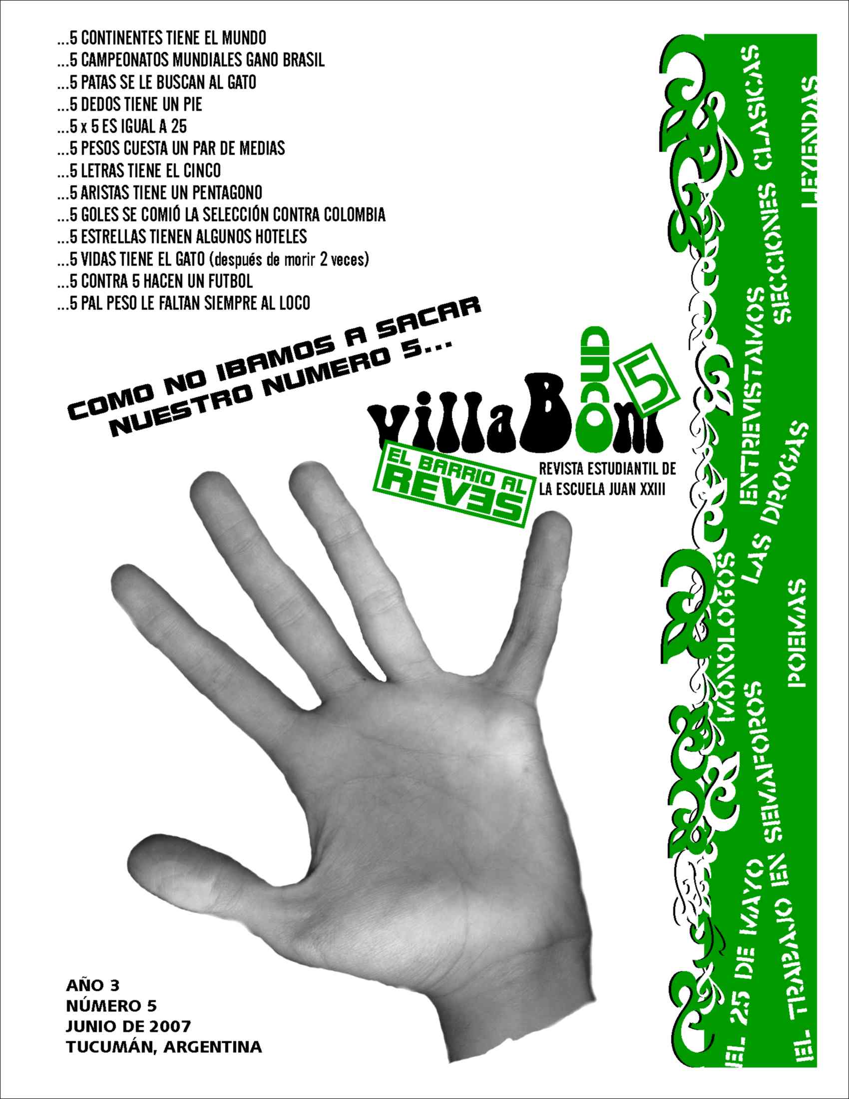 Imagen Tapa Revista VillaBom, año 3, n°5, 2007